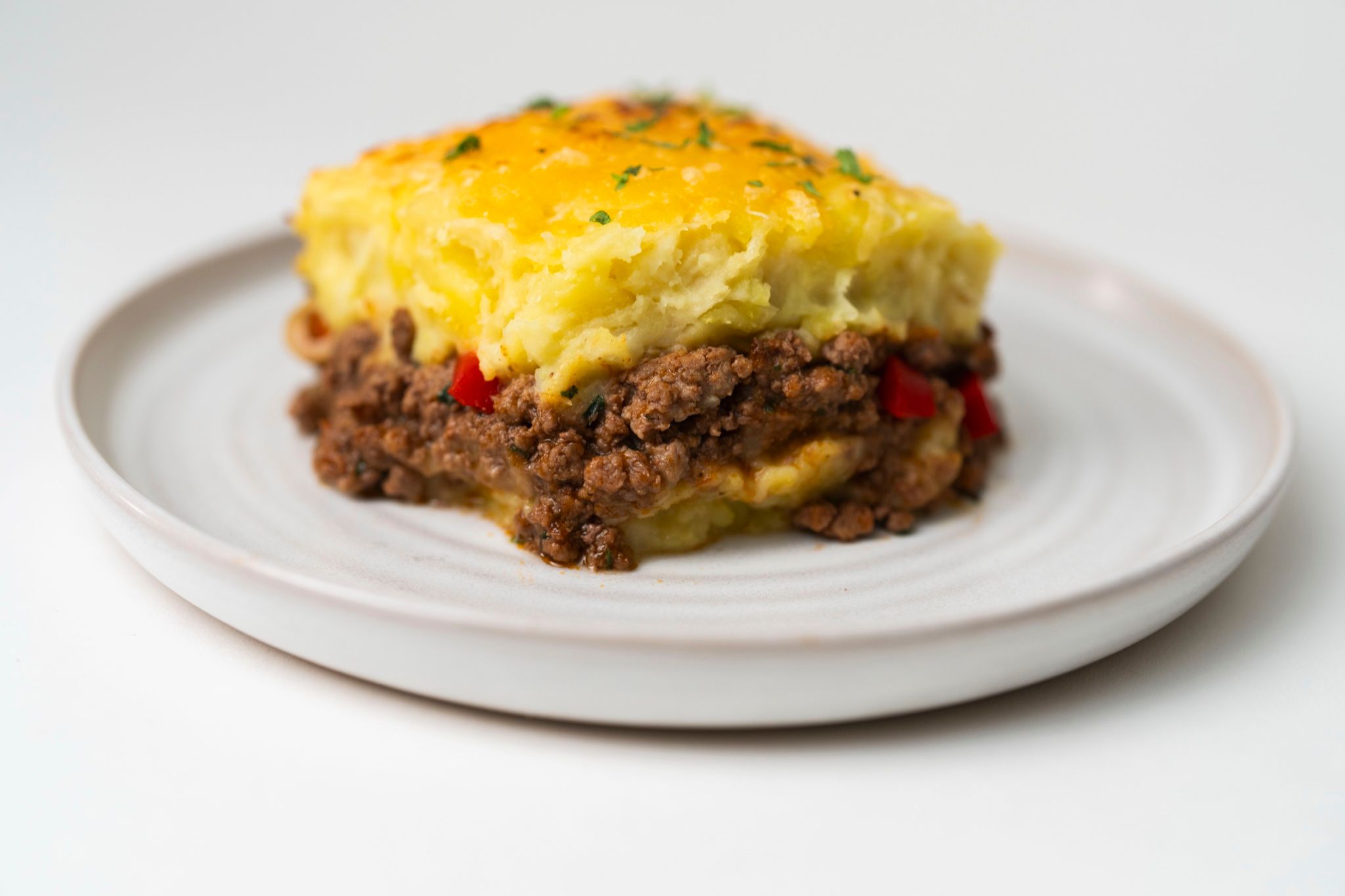 Pastel de papa con carne y queso