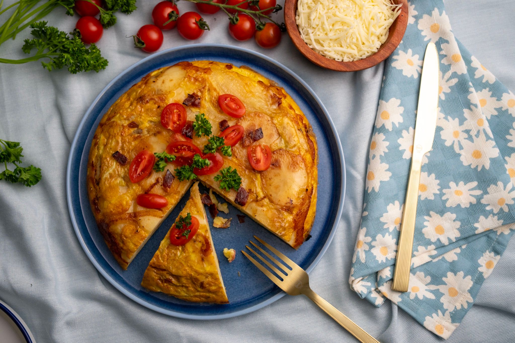 Quiche con tomates cherry